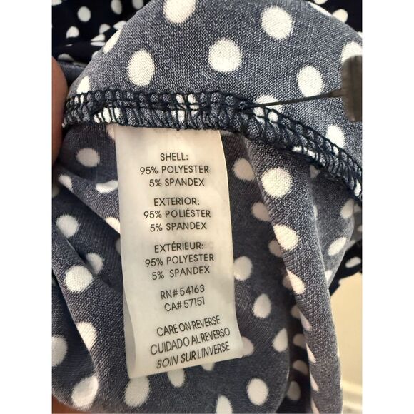 Tommy Hilfiger Sleeveless Dot Blouse Midnight/Ivory XL NWT - Picture 5 of 5